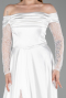 Standesamtkleid Lang Weiß ABU6219