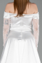 Standesamtkleid Lang Weiß ABU6219