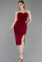 Partykleid Midi Weinrot ABK2637