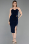 Partykleid Midi Marineblau ABK2637