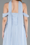 Abendkleid Lang Chiffon Eisblau ABU6221