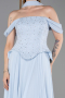 Abendkleid Lang Chiffon Eisblau ABU6221
