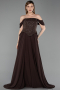 Abendkleid Lang Chiffon Braun ABU6221