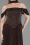 Abendkleid Lang Chiffon Braun ABU6221