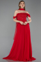 Abendkleid Lang Chiffon Rot ABU6221