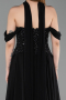 Abendkleid Lang Chiffon Schwarz ABU6221