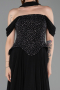 Abendkleid Lang Chiffon Schwarz ABU6221