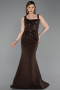 Abendkleid Lang Braun ABU6225