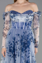 Abendkleid Lang Marineblau ABU6226