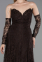 Abendkleid Lang Spitze Braun ABU6229