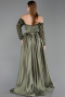 Abendkleid Lang Satin Khaki ABU6230