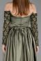 Abendkleid Lang Satin Khaki ABU6230