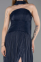 Abendkleid Lang Chiffon Marineblau ABU6233
