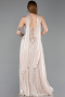 Abendkleid Lang Chiffon Beige ABU6233