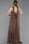 Abendkleid Lang Chiffon Braun ABU6233