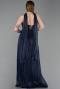 Abendkleid Lang Chiffon Marineblau ABU6233