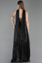 Abendkleid Lang Chiffon Schwarz ABU6233