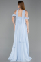 Abendkleid Lang Chiffon Eisblau ABU6221