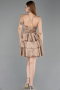 Partykleid Kurz Satin Kupfer ABK2640