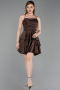 Partykleid Kurz Satin Braun ABK2640