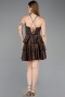Partykleid Kurz Satin Braun ABK2640