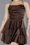 Partykleid Kurz Satin Braun ABK2640