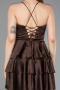 Partykleid Kurz Satin Braun ABK2640