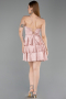 Partykleid Kurz Satin Puder ABK2640