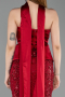 Abendkleid Lang Perlenbesetzt Weinrot ABU6234