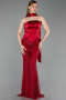 Abendkleid Lang Perlenbesetzt Weinrot ABU6234