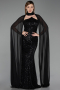 Abendkleid Lang Perlenbesetzt Schwarz ABU6236