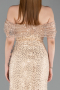 Abendkleid Lang Schuppig Gold ABU6237