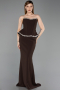 Abendkleid Lang Braun ABU6239