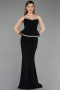 Abendkleid Lang Schwarz ABU6239