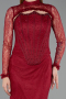 Abendkleid Lang Spitze Weinrot ABU6207