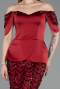 Abendkleid Lang Schuppig Weinrot ABU6243