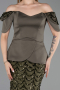 Abendkleid Lang Schuppig Khaki ABU6243