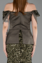 Abendkleid Lang Schuppig Khaki ABU6243