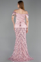 Abendkleid Lang Schuppig Puder ABU6243
