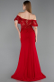Rot Abendkleid Spitze Lang ABU2261