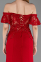 Rot Abendkleid Spitze Lang ABU2261