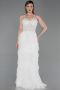 Abendkleid Lang Weiß ABU6245