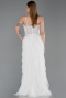 Abendkleid Lang Weiß ABU6245