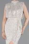 Nerzbraun Abendkleid Schuppig Lang ABU2752