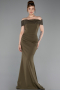 Abendkleid Lang Khaki ABU6217