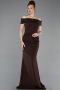 Abendkleid Lang Braun ABU6217