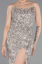 Abschlusskleid Lang Schuppig Beige ABU6218
