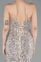 Abschlusskleid Lang Schuppig Beige ABU6218