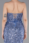 Abschlusskleid Lang Schuppig Indigo ABU6218