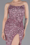 Abschlusskleid Lang Schuppig Puder ABU6218